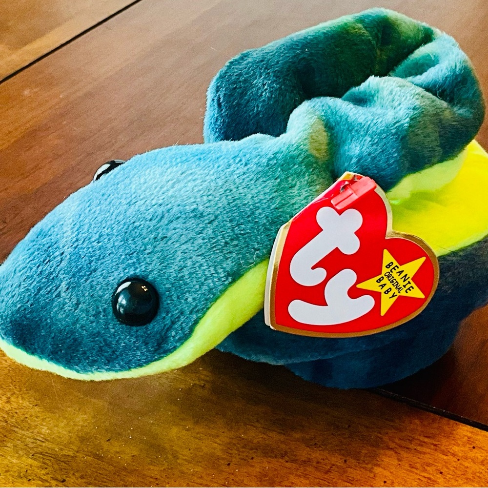 Ty Beanie Baby Hissy Snake Beanbag Plush Original Tag 1997 PE Gen 5 MWMT